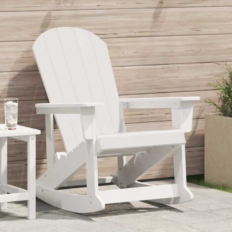 vidaXL Chaise Adirondack à bascule Blanc 92 x 73,5 x 92 cm HDPE (1/5)