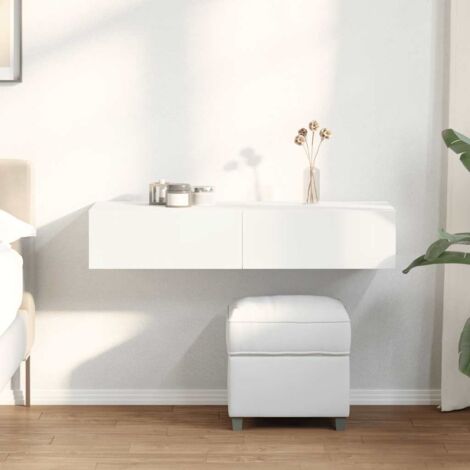 Étagère murale avec tiroirs blanc 100x36x19cm bois d'ingénierie vidaXL369143