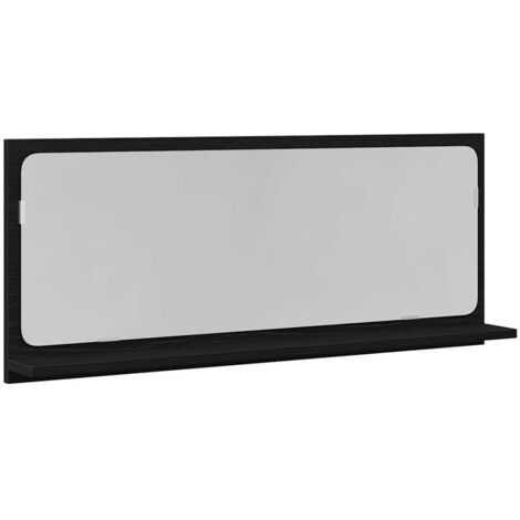 Étagère Miroir Chêne noir 90 x 10,5 x 37 cm Bois d'ingénierie vidaXL