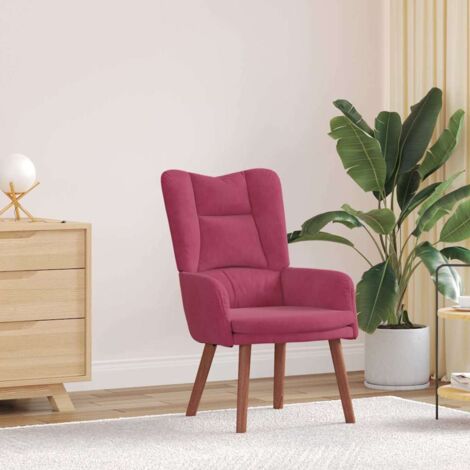 vidaXL fauteuil Bordeaux 63 x 67 x 94 cm Velours (1/5)