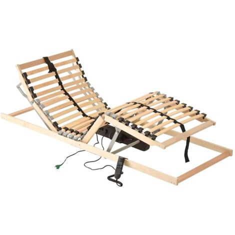 Sommier à lattes Marron 90 x 190 cm Bois de hêtre massif vidaXL