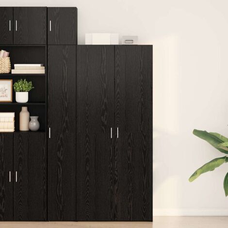 vidaXL Haut Armoire 2 pcs Chêne noir 80 x 42 x 185 cm