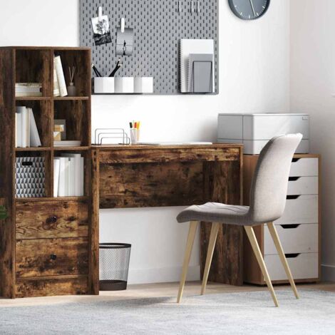 vidaXL Bureau Chêne fumé 90 x 40 x 76 cm Bois d'ingénierie (1/5)