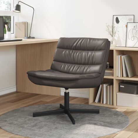 Chaise pivotante Marron 63 x 75 x 76 cm PU brillant vidaXL (1/5)