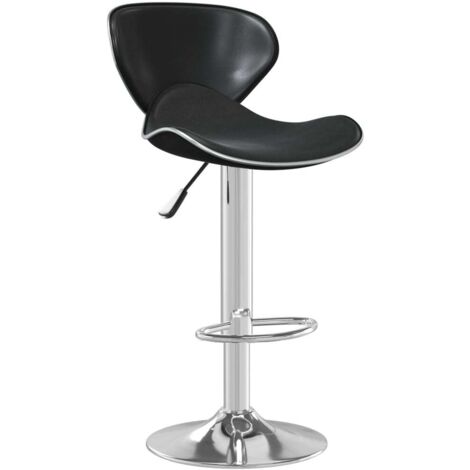 vidaXL Tabouret de bar Noir Similicuir (1/7)
