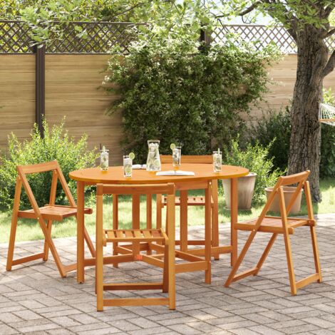 Vidaxl – Table de jardin pliable papillon 110x60x72 cm – Bois d'acacia massif huilé – Conception pliable pour rangement facile – Durable et élégant