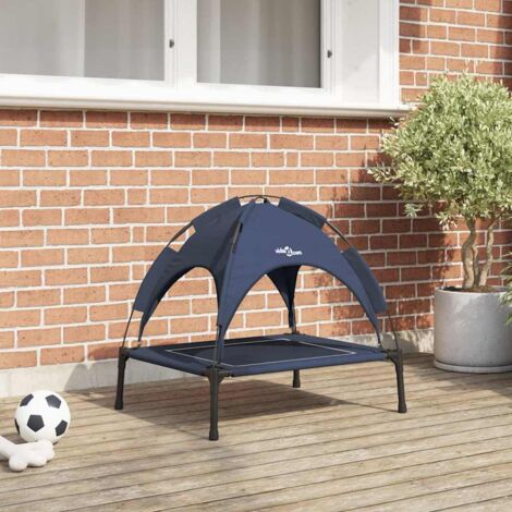 Lit pour Chien Bleu marine 63 x 49,5 x 60 cm Acier vidaXL