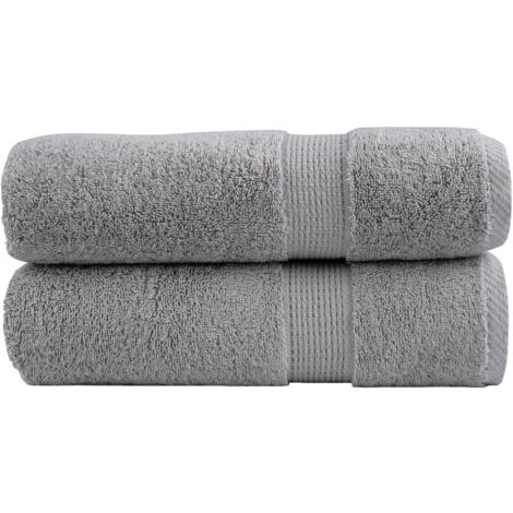 Essuie-mains de qualité supérieure SOLUND 2 pcs gris 600 g/m² vidaXL