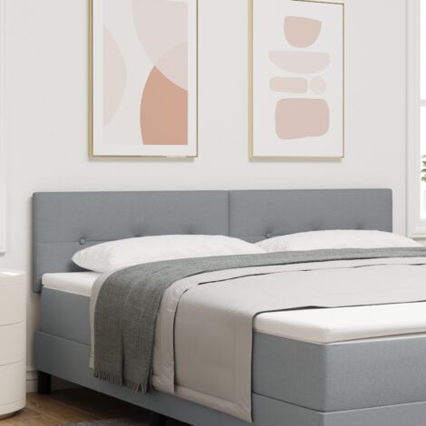Tête de lit réglable en hauteur Gris clair 180 cm tissu vidaXL