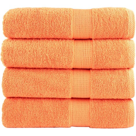 Serviettes de douche de qualité supérieure SOLUND 4 pcs orange vidaXL