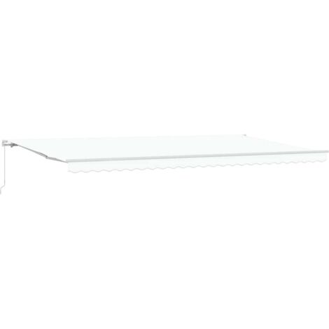vidaXL Auvent rétractable Blanc 600 × 350 cm Polyester et Aluminium