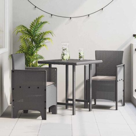 Chaise de jardin 2 pcs Gris clair 53 x 49 x 85 cm PP vidaXL (1/5)