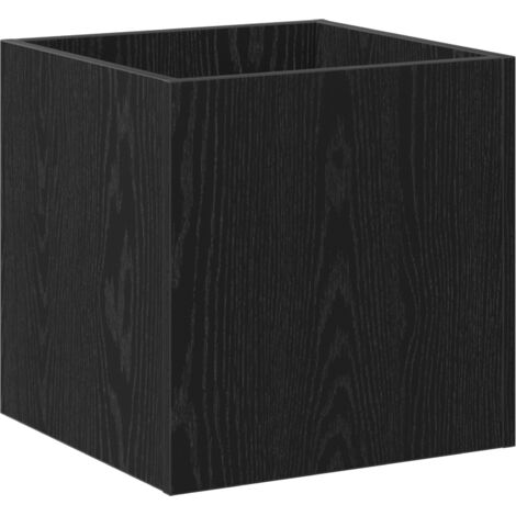 vidaXL Boîte à plantes Chêne noir 40 x 40 x 40 cm Bois d'ingénierie (1/4)