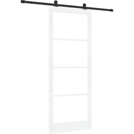 Porte Coulissante ORKDAL Blanc 93 x 232 cm Bois et métal vidaXL