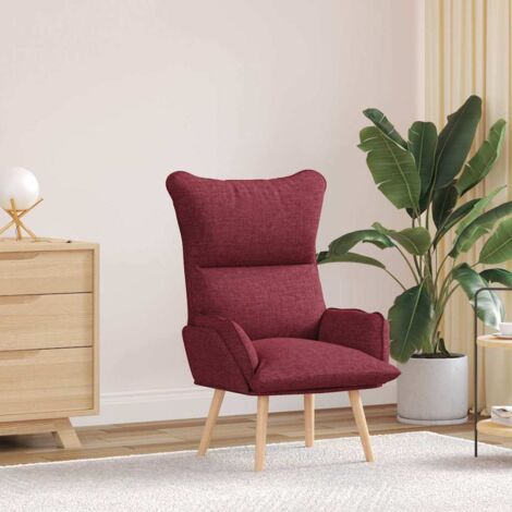 Fauteuil relaxant Rouge bordeaux 69 x 74 x 93 cm tissu vidaXL (1/5)