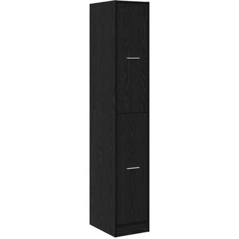 Vidaxl – Cabinet apothicaire en bois d'ingénierie noir – Dimensions 30 x 41 x 174.5 cm – Design moderne pour rangement intérieur