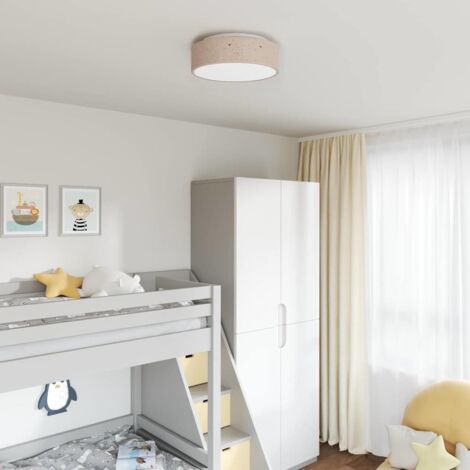 Lampe de plafond Taupe 38 x 13,5 cm tissu vidaXL (1/5)
