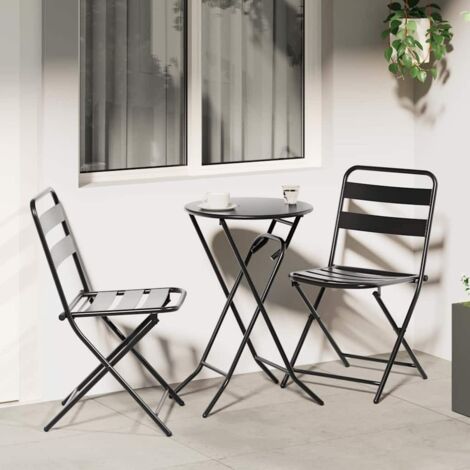 Ensemble bistrot 3 pcs Anthracite Acier vidaXL (1/5)