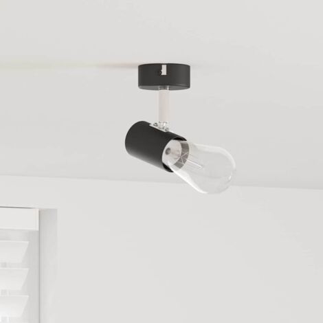 Spot de plafond Noir 6.5 x 6 x 11.5 cm Acier vidaXL (1/5)