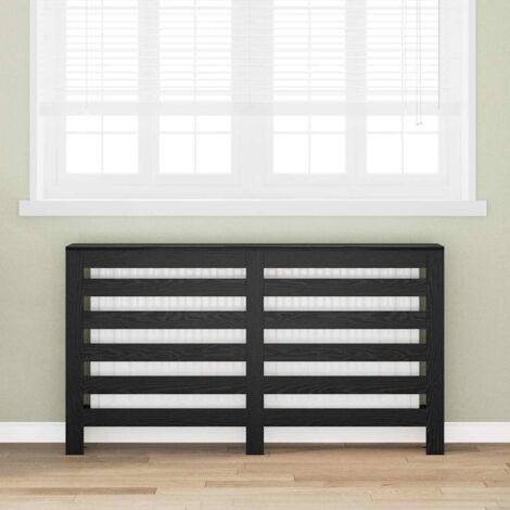 Cache-Radiateur Chêne noir 149 x 20 x 82 cm vidaXL