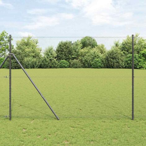 vidaXL Clôture hexagonale Gris 1,6 x 10 m PVC
