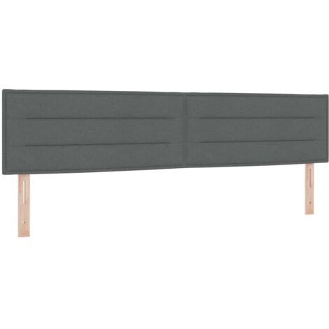 Tête de lit avec tête de lit Gris foncé 200 cm tissu vidaXL