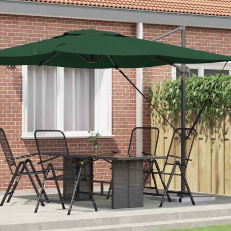 vidaXL Parasol Roma Vert 286 x 285 x 265 cm Polyester et Aluminium (1/5)