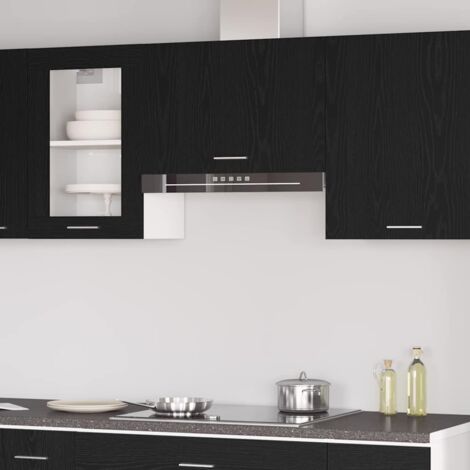 vidaXL Armoire suspendue Montage mural Lyon Chêne noir 60 x 31 x 40 cm (1/5)