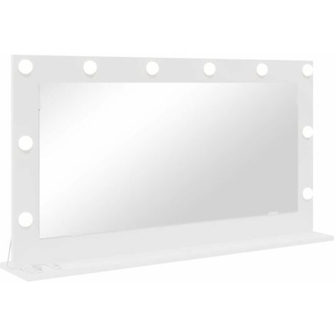 Miroir de vanité avec des lumières à LED Blanc 100 x 55 x 18 cm vidaXL (1/5)
