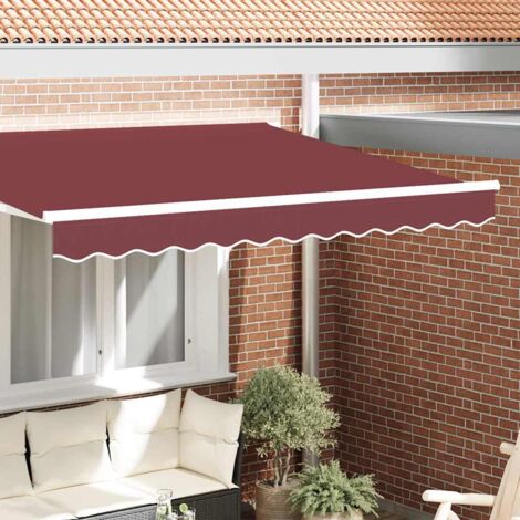 vidaXL Remplacement de lambrequin Rayures Bourgogne 2,5 m Polyester