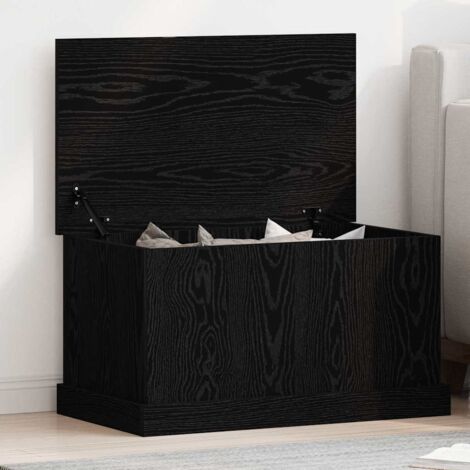 Boîte de Rangement Chêne noir 70 x 40 x 28 cm Bois d'ingénierie vidaXL