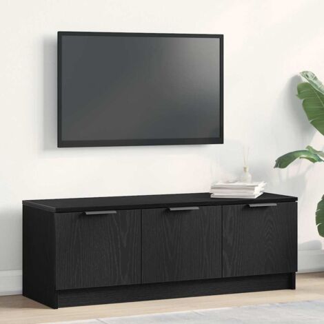 vidaXL Meuble TV Chêne noir 102 x 35 x 36,5 cm Bois d'ingénierie (1/5)
