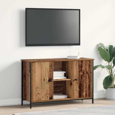 vidaXL Ensemble meuble TV Montage mural Bois Ancien 101 x 35 x 65 cm (1/5)