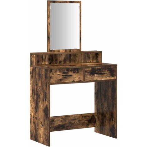 Coiffeuse Chêne fumé 79 x 41 x 140 cm Bois d'ingénierie vidaXL
