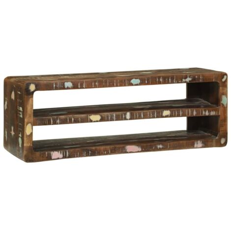 vidaXL Meuble TV 100 x 32 x 36 cm Bois massif de récupération (1/5)
