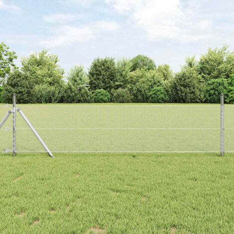 vidaXL  Hexagon Fence  Silver 0.6 x 25 m Galvanised steel
