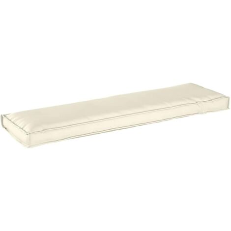 Coussin pour banc de palette Crème 140 x 40 x 8 cm Tissu Oxford vidaXL