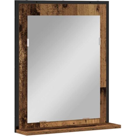 Miroir de Salle de Bain en Bois Vieilli 50x12x60 cm en Bois Reconstitué vidaXL