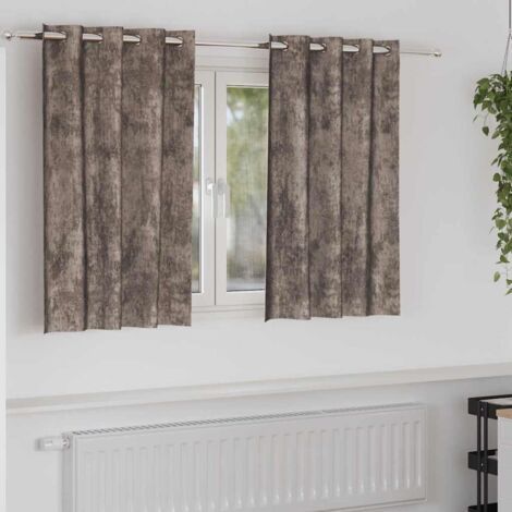 vidaXL Rideaux en velours 2 pcs Cappuccino 140 x 140 cm Velours