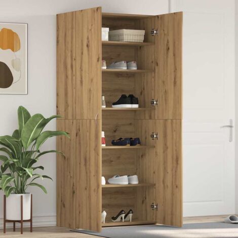 Cabinet à chaussures avec étagère Marron 80 x 35.5 x 180 cm vidaXL