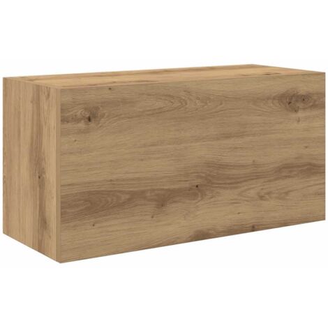 Vidaxl – Armoire murale de salle de bain chêne artisanal – Bois d'ingénierie résistant à l'humidité – Design minimaliste avec vérin à gaz (1/6)