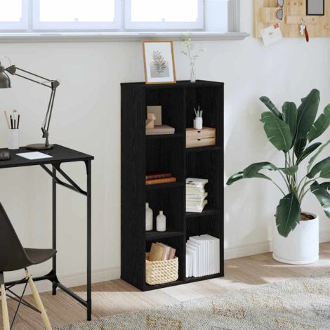 vidaXL  Bookcase  Black Oak 50 x 25 x 102 cm