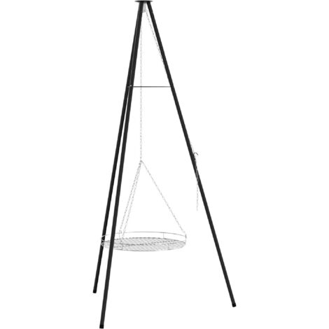 Trépied de Feu de Camp Noir 92 x 92 x 171.5 cm Acier vidaXL