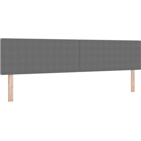 Tête de lit avec tête de lit Gris clair 200 cm Tissu côtelé vidaXL