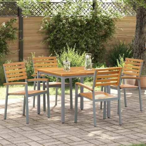 Chaise de jardin 4 pcs Marron 56 x 57 x 87 cm vidaXL