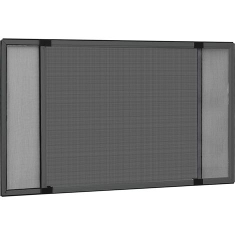 Vidaxl – Moustiquaire extensible pour fenêtres – Maille en fibre de verre résistante aux UV – Dimensions ajustables (75-143)x50 cm – Installation sans perçage