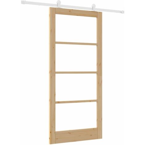 Porte Coulissante ORKDAL Marron 93 x 202 cm Bois et métal vidaXL