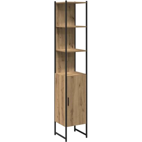 vidaXL Bathroom Cabinet Artisan oak 33 x 33 x 185.5 cm Engineered Wood
