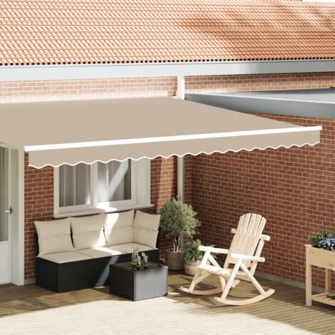vidaXL Awning Valance Replacement Beige 4.5 m Polyester