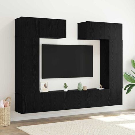 vidaXL Ensemble meuble TV 6 pcs Chêne noir 100 x 30 x 30 cm (1/5)